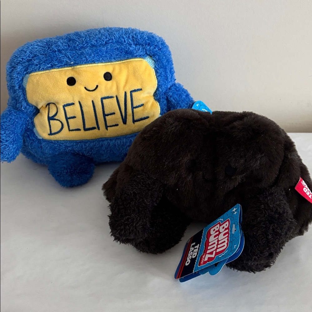 Bum Bumz Ted Lasso Plush Toy Set Target exclusive BELIEVE Sign MUSTACHE NWT